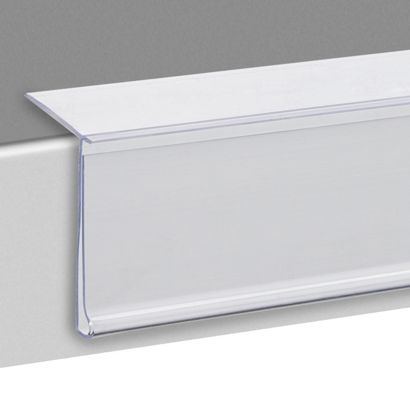 Scannerschiene HE, selbstklebend, 15° Lesewinkel zum Kleben (Standardklebeband) | 26 mm | transparent | 100 mm