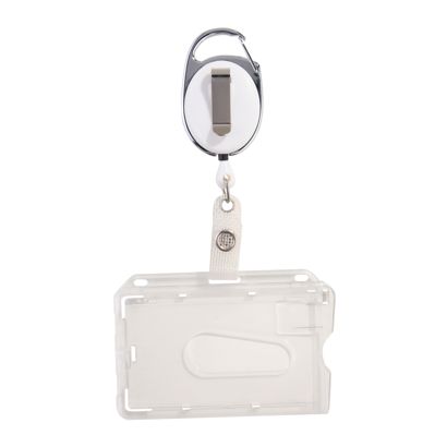 Kartenhalter mit Jojo mit Daumenaussparung, poliert | weiß