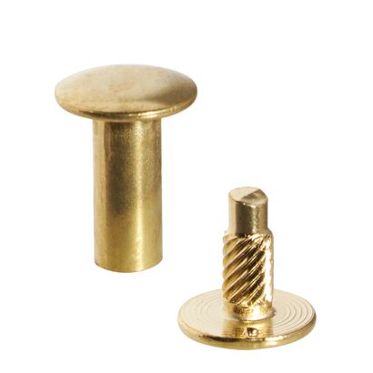 Buchschrauben mit Einpresskopf, vermessingt 10 mm