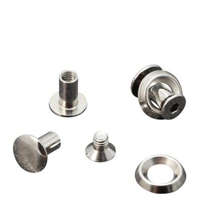 Buchschrauben mit Rosettenscheibe, 10 mm, vernickelt 