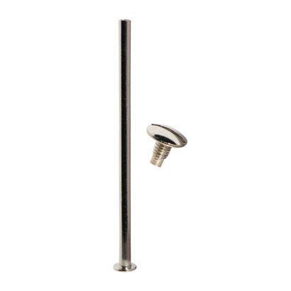 Buchschrauben, vernickelt 65 mm | Hülse glatt, Schraube geschlitzt 