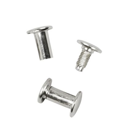 Buchschrauben mit Einpresskopf, vernickelt 12 mm