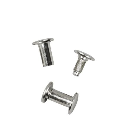 Buchschrauben mit Einpresskopf, vernickelt 15 mm