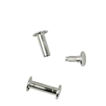 Buchschrauben mit Einpresskopf, vernickelt 16 mm