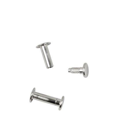 Buchschrauben mit Einpresskopf, vernickelt 17 mm