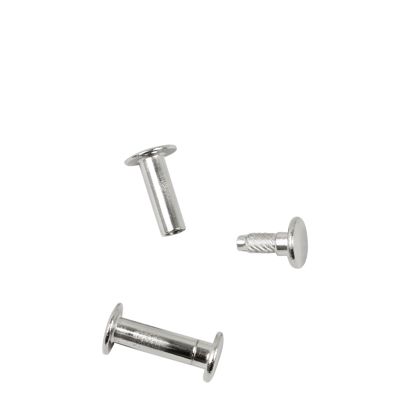 Buchschrauben mit Einpresskopf, vernickelt 18 mm