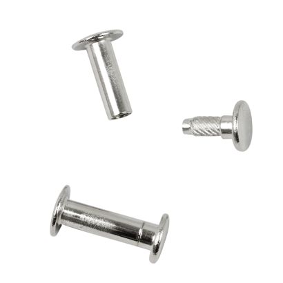 Buchschrauben mit Einpresskopf, vernickelt 19 mm