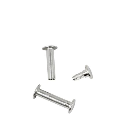 Buchschrauben mit Einpresskopf, vernickelt 20 mm