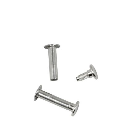 Buchschrauben mit Einpresskopf, vernickelt 23 mm