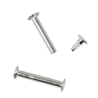 Buchschrauben mit Einpresskopf, vernickelt 33 mm