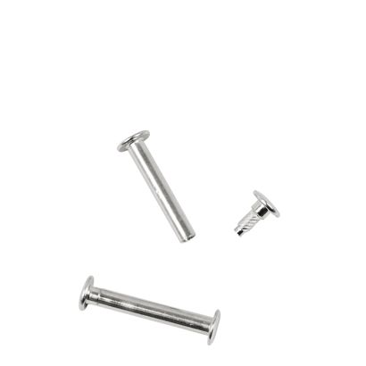 Buchschrauben mit Einpresskopf, vernickelt 34 mm