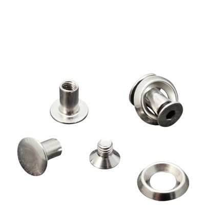 Buchschrauben mit Rosettenscheibe, 8 mm, vernickelt 