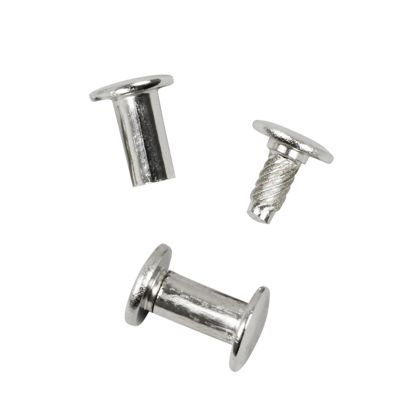 Buchschrauben mit Einpresskopf, vernickelt 9 mm