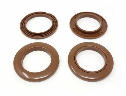 Ösen für Gardinen aus Kunststoff braun | Größe #15 (⌀ 48 mm)