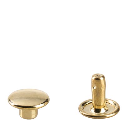 Hohlnieten Doppelkopf gold | 9,1 mm
