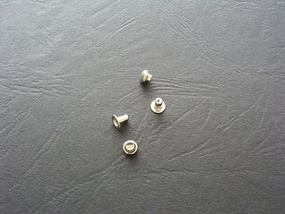 Doppelhohlnieten, Verarbeitung mit Hammer, 1-2 mm Füllhöhe, Unter- und Oberteil 