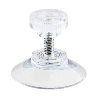 Saugnäpfe mit Rändelmutter 30 mm | M4, 10 mm lang  | Rändelmutter aus transparentem Kunststoff 