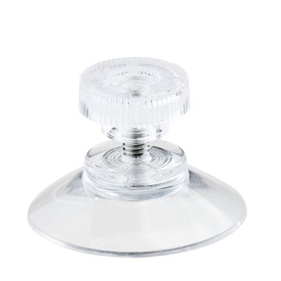 Saugnäpfe mit Rändelmutter Rändelmutter aus transparentem Kunststoff | 30 mm | M4, 6 mm lang