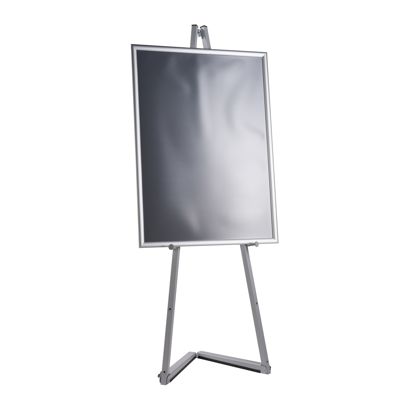 Mobile Staffelei aus Aluminium mit Klapprahmen silber | A1 594 x 841 mm | 1.500 mm
