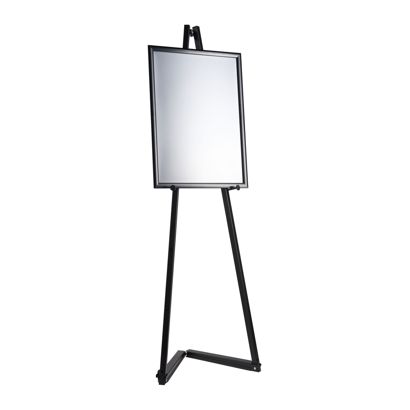 Mobile Staffelei aus Aluminium mit Klapprahmen schwarz | A2 420 x 594 mm | 1.500 mm