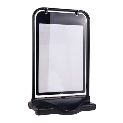 Kundenstopper SWING-STOP A1 mit Wassertank, schwarz 