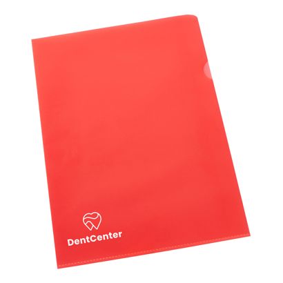 Sichthüllen A4 bedruckt PP 1-farbig | Siebdruck | rot | PP | 120 µm | genarbt