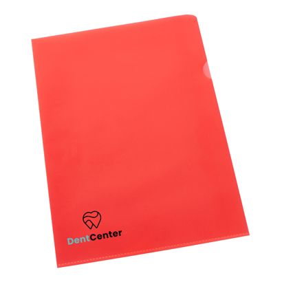Sichthüllen A4 bedruckt PP 2-farbig | Siebdruck | rot | PP | 120 µm | genarbt