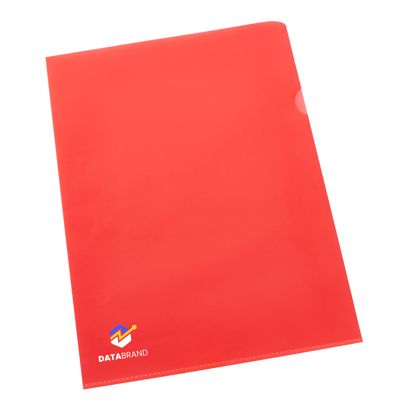 Sichthüllen A4 bedruckt PP 3-farbig | Siebdruck | rot | PP | 120 µm | genarbt