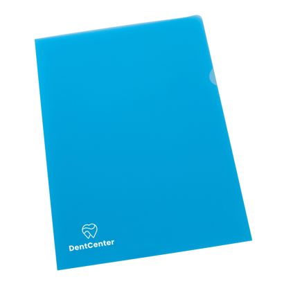 Sichthüllen A4 bedruckt PP 1-farbig | Siebdruck | blau | PP | 120 µm | genarbt