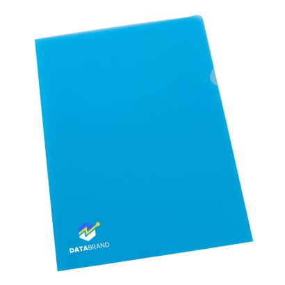 Sichthüllen A4 bedruckt PP 3-farbig | Siebdruck | blau | PP | 120 µm | genarbt