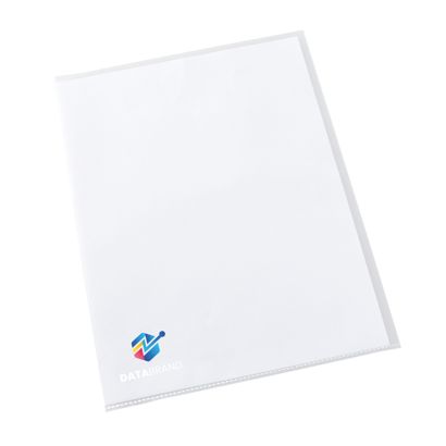 Sichthüllen A4 bedruckt PP 4-farbig | Siebdruck | transparent | PP | 120 µm | genarbt