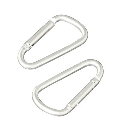 Karabinerhaken, Aluminium silber | 75 mm