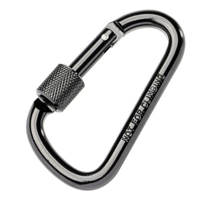 Schraubkarabiner, 75 mm schwarz