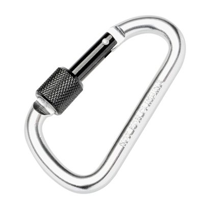Schraubkarabiner, 75 mm silber