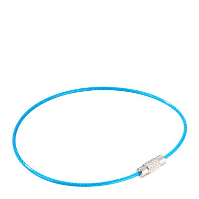 Drahtseilverbinder mit Drehverschluss, farbig ummantelt blau | 220 mm