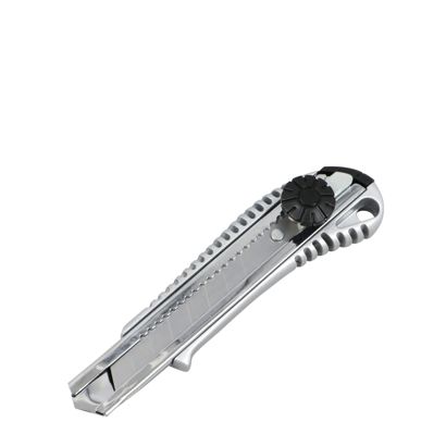 Cuttermesser aus Metall mit Feststellrad 