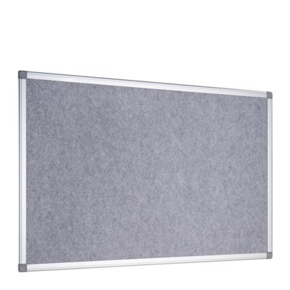 Pinnwand Filz mit Aluminiumrahmen, 60 x 90 cm grau 