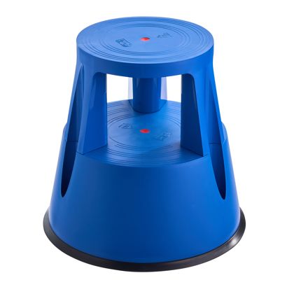 Rollhocker Kunststoff, 2 Stufen blau 