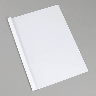 Thermobindemappe A4, Leinenkarton, 15 Blatt, weiß  | 240 g/m² | 1.5 mm
