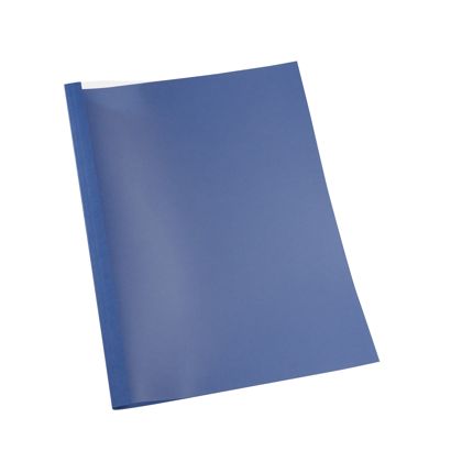 Thermobindemappe A4 mit Schlitz, Lederkarton, 40 Blatt, dunkelblau | 4 mm | 240 m