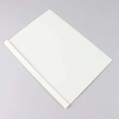 Thermobindemappe A4, Abheftlasche, Karton, bis 40 Blatt, weiß 4 mm