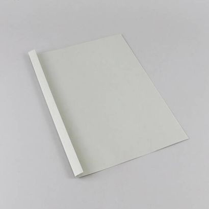 Thermobindemappe A4, Lederkarton, 60 Blatt, grau | 6 mm | 250 m