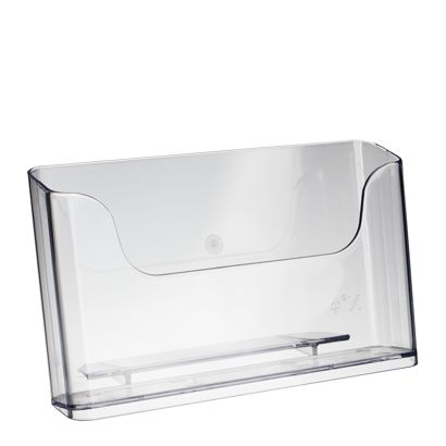 Prospekthalter, Polystyrol, transparent PTXE 1 x A5  | Querformat 