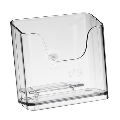 Prospekthalter, Polystyrol, transparent PTXE 1 x A6  | Hochformat 