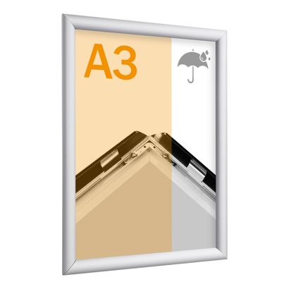 Klapprahmen A3 wetterfest silber