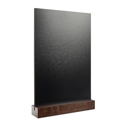 Tischaufsteller Kreidetafel schwarz, dunkelbraun | A4 - 210 x 297 mm