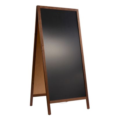 Kundenstopper Holz WOOD-STOP Lite XL, 64 x 136 cm braun