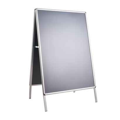 Kundenstopper AIR-STOP A0, 25 mm Profil, runde Ecken, silber 