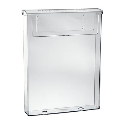 Prospektbox wetterfest mit Deckel, Polystyrol, transparent, robust, Taymar A4