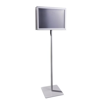 Plakatständer CLASSIC A3 doppelseitig mit Klapprahmen, silber silber